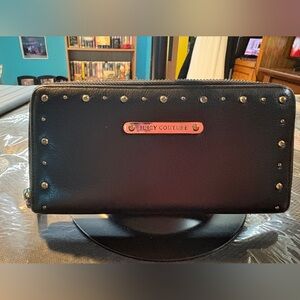 Juicy Couture Black Wallet with Silver Studs